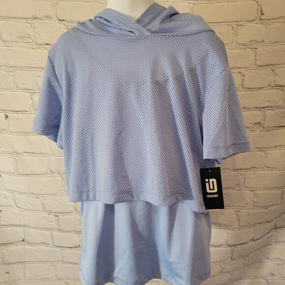 ID Ideology Big Girls Hooded Mesh Shirt - Picture 1 of 5